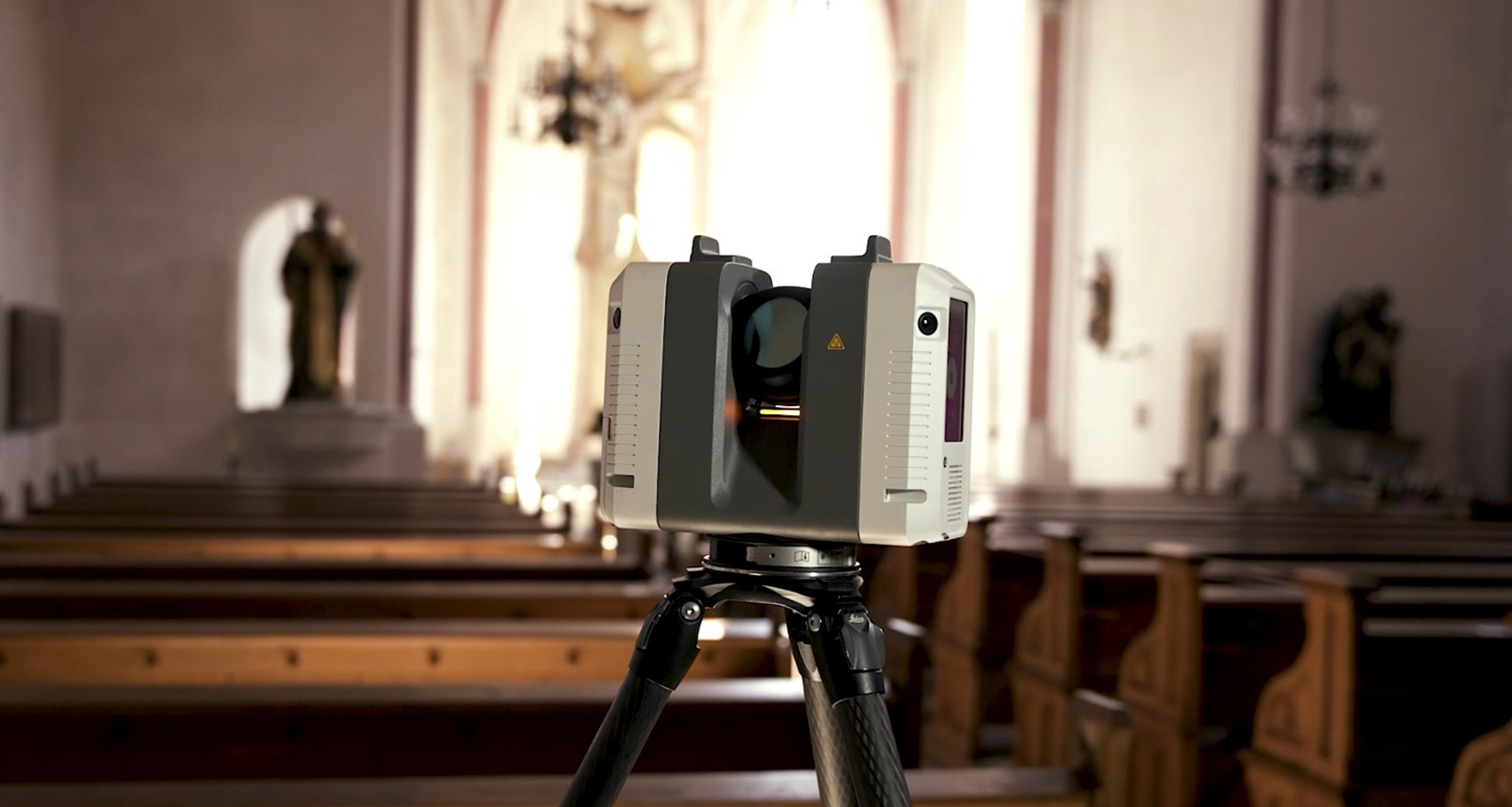 Thomas Grassl of Architecture firm, PB Grassl, captures point clouds of ancient St Severin church using Leica RTC360 3D laser scanner.